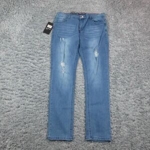 American Classics Jeans Mens 38 Blue Straight Stretch Distressed 36x32* NWT
